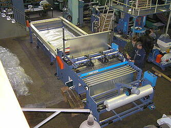 Изготовлена уникальная линия для производства вкладышей, защитной оболочки биг-бэгов Изготовлена уникальная линия для производства вкладышей, защитной оболочки биг-бэгов