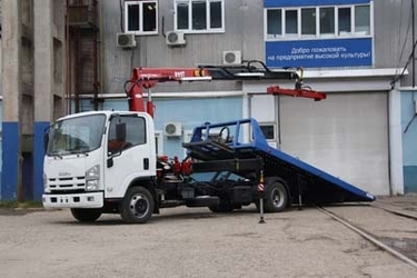 Эвакуатор с КМУ Amco Veba на базе ISUZU NPR75