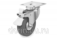 Колесо мебельное со СТОПОРОМ диам 50 резиновое