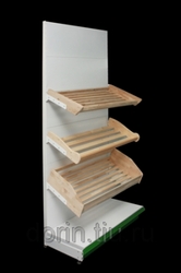 Торговый стеллаж серии "Нордика" Light, хлебный