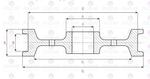 Колесо крановое двухребордное ходовое К2Р 320х70