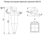 Циклон для разделения пыле-газовых смесей СЦН-40