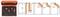 Комплект 5 фрез концевых TCT S=6 RH