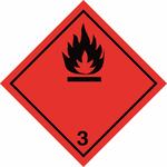 Знак на бензовоз, Класс 3, наклейка