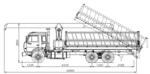 Самосвал мод. 63731A на шасси КамАЗ-65115 с крано-манипуляторной установкой Soosan 736 STD