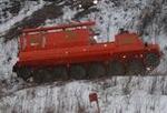 Подъемник каротажный самоходный с электрическим приводом на базе гусеничного вездехода
