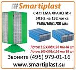 Стойка торговая складская с пластиковыми ящиками 132 шт KOD MT501-S