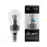LED Globe Crystal Clear 5W, E14, 4100K