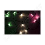 ТВИНКЛ 4м, темно-зеленый ПВХ, 25LEDмульти