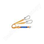 из ленты с амортизатором, с двумя большими монтажными карабинами из ленты с амортизатором, с двумя большими монтажными карабинами