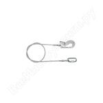 из металлического троса в ПВХ оболочке 1,5 м с монтажным и соединительным  карабином
