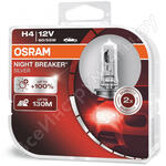 H4 60/55 P43t+100% NIGHT BREAKER SILVER 12V /1/10